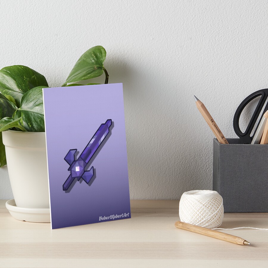 "Terraria Light's Bane Sword Design" Art Board Print by BobertRobertArt