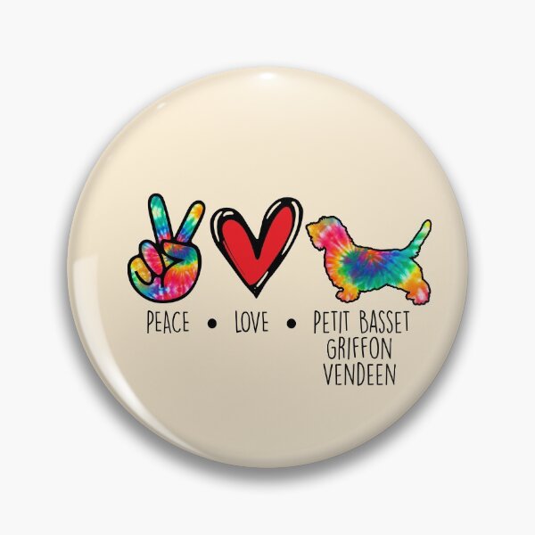 Item preview, Petit Basset Griffon Vendeen Dog Tie  Dye Peace Love Dog Mom  designed and sold by rafaeltto.