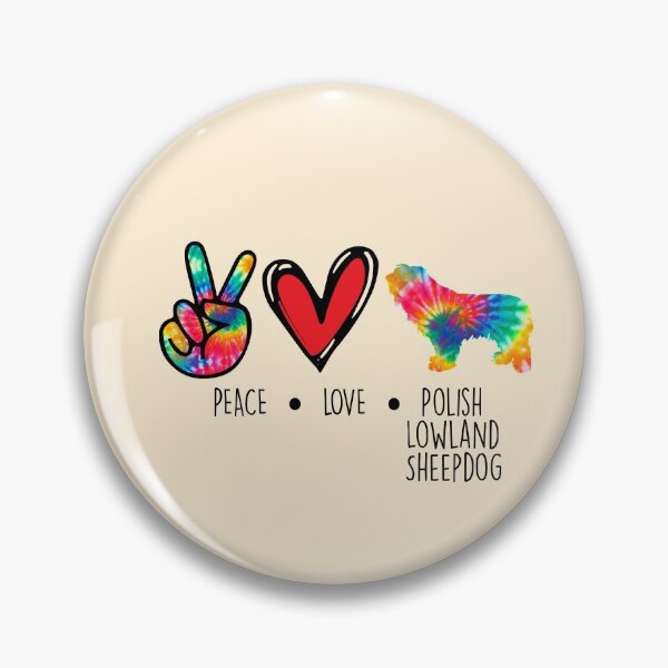 Item preview, Polish Lowland Sheepdog Tie  Dye Peace Love Dog Mom  designed and sold by rafaeltto.