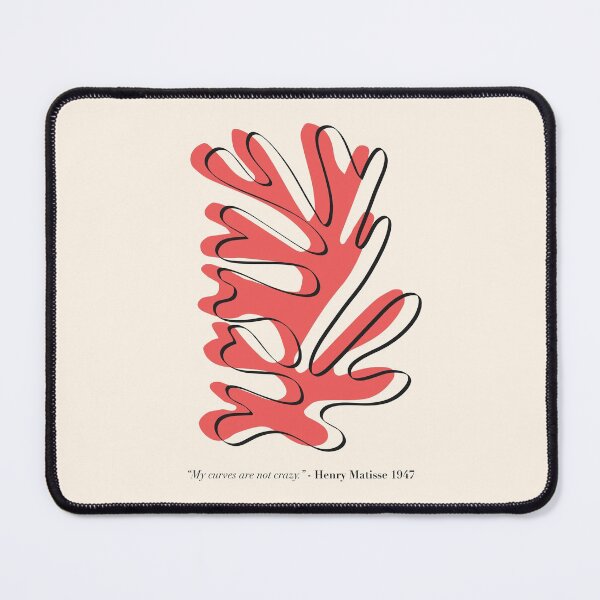 Item preview, Matisse Red Abstract Plant – “My Curves are not Crazy” Henri Matisse designed and sold by GraphicBicycle.
