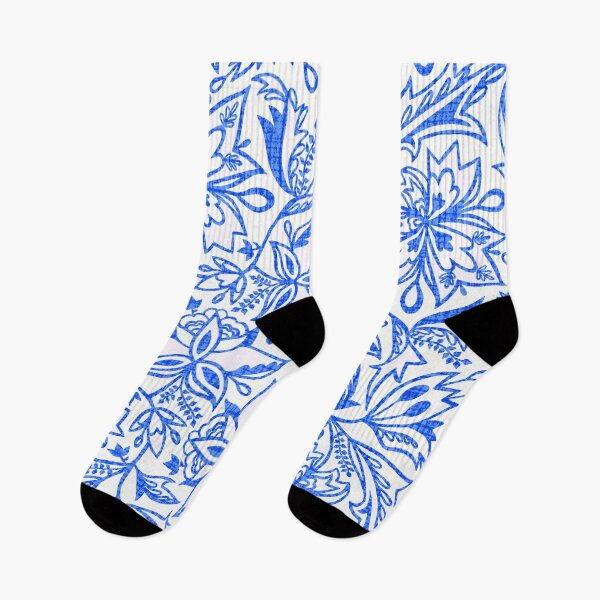 Item preview, Canvas Textured Blue Lace Chintz  designed and sold by TigaTiga.