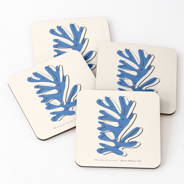 Artikelvorschau, Matisse Blue Abstract Plant – „Meine Kurven sind nicht verrückt“ Henri Matisse entworfen und verkauft von GraphicBicycle.