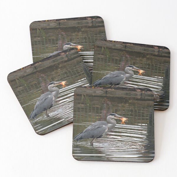 Item preview, Grey Heron with Goldfish designed and sold by Chris Monks.