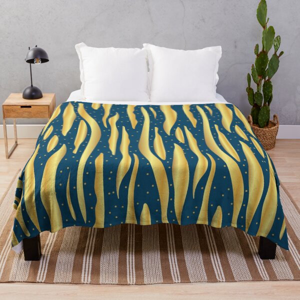 Item preview, Gold flames with dark blue background. Abstract design designed and sold by Dorvidesign Shop.
