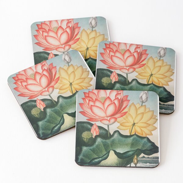Item preview, Vintage Red and Yellow Water Lilies designed and sold by OutofFocusShop.