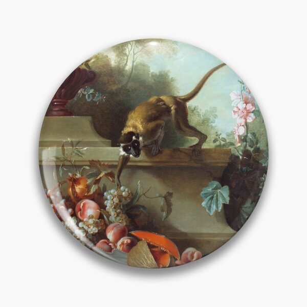 Item preview, Still Life with Monkey, Fruits, and Flowers by Jean-Baptiste Oudry, France, 1724 designed and sold by Shapes-Mania.