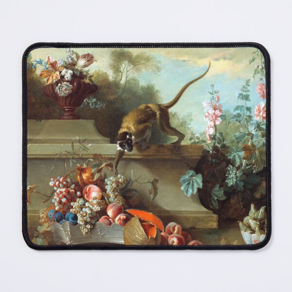 Item preview, Still Life with Monkey, Fruits, and Flowers by Jean-Baptiste Oudry, France, 1724 designed and sold by Shapes-Mania.