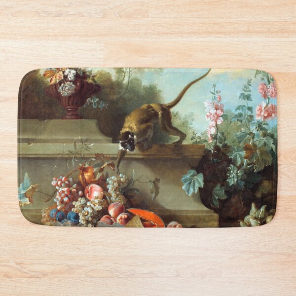 Item preview, Still Life with Monkey, Fruits, and Flowers by Jean-Baptiste Oudry, France, 1724 designed and sold by Shapes-Mania.