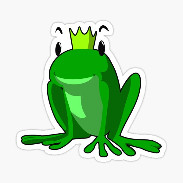 frog and crown design,king frogs lovers design under water life ocean  animals Sticker for Sale by medox90