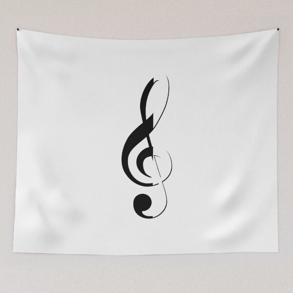 Item preview, Black and white Treble clef  designed and sold by Moonlight-Art-.