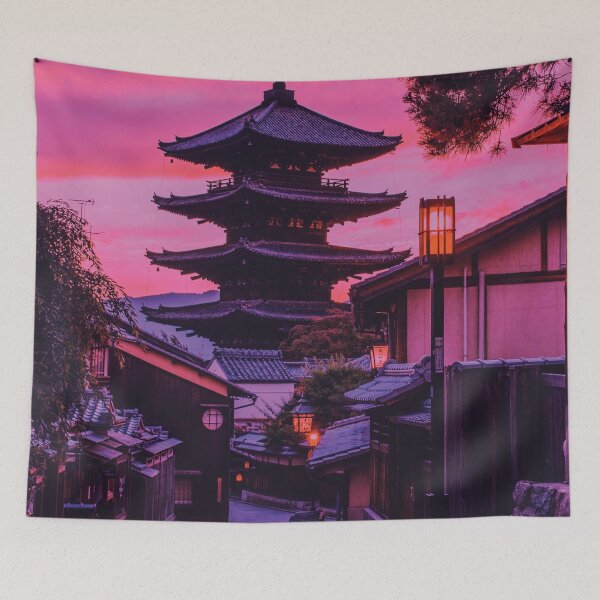 Item preview, japanese shrine at sunset {pastel colors} designed and sold by s0yp.