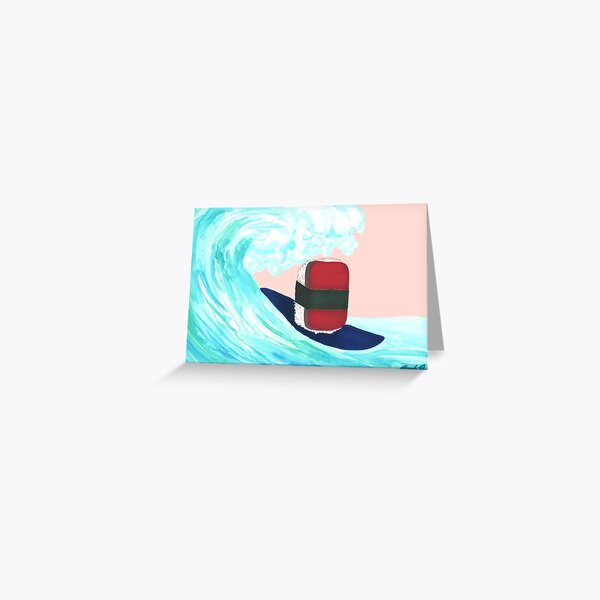 Surfer Spam musubi Greeting Card