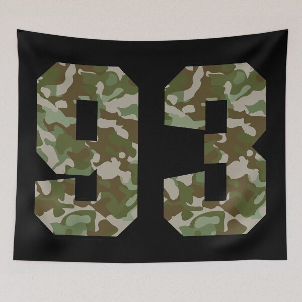 Item preview, Army Camo Number ninety-three Veteran Lucky Number 93 designed and sold by Urosek.
