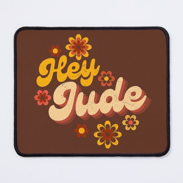 Item preview, Hey Jude - brown 60's 70's Pattern - Leather Brown Retro designed and sold by WildBerryArt.