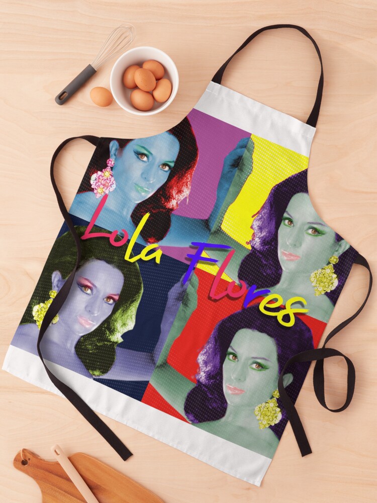 Imagen 1 de 6, Delantal con la obra Lola Flores Pop Art , diseñada y vendida por danimota.