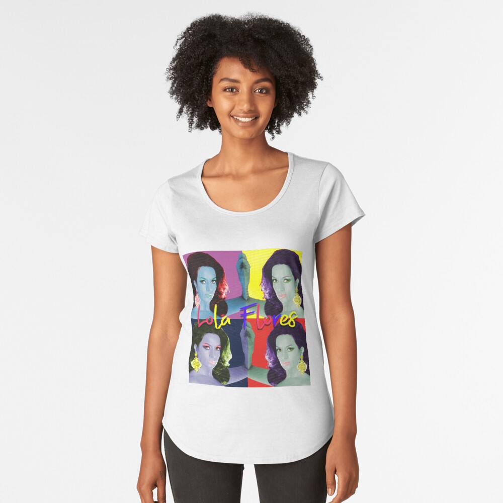 Vista previa del artículo con la obra «Camiseta premium de cuello ancho», diseñado y vendido por danimota.
