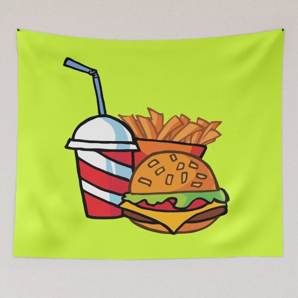 Item preview, Fast Food Burger Menu with Coke designed and sold by BerryCats.