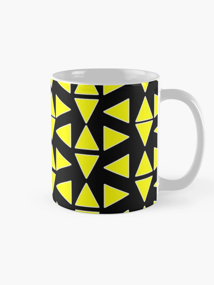 Thumbnail 3 of 6, Coffee Mug, Yellow Triangles Pattern designed and sold by RioCariocaClub.