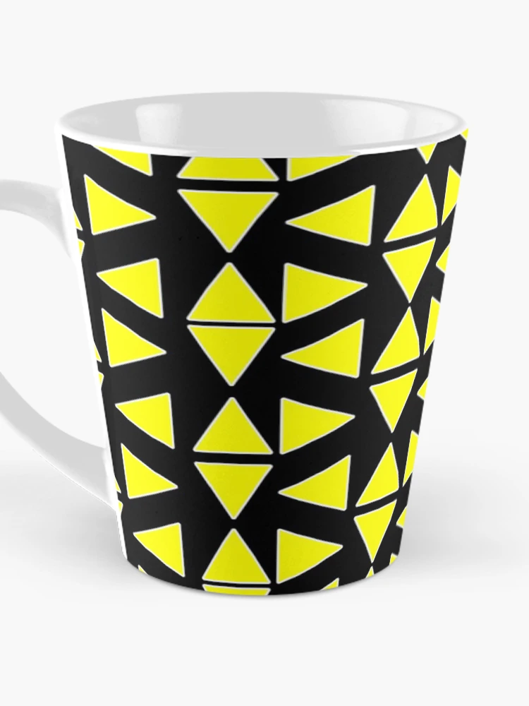Thumbnail 3 of 4, Coffee Mug, Yellow Triangles Pattern designed and sold by RioCariocaClub.