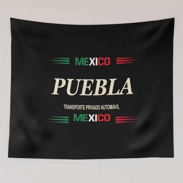 Aperçu de l'œuvre T-shirt Puebla Plaque d'immatriculation Mexique créée et vendue par َART LOVERS ★★★★★.