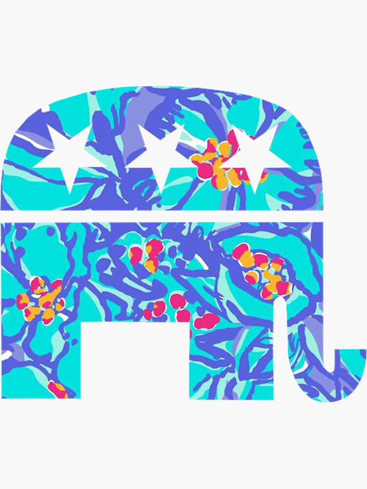 "Republican Elephant Sticker" Sticker for Sale by MadeleineBoldt