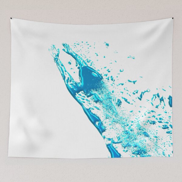 Item preview, Illumines illustration of diving underwater and reaching designed and sold by ReachForArt.