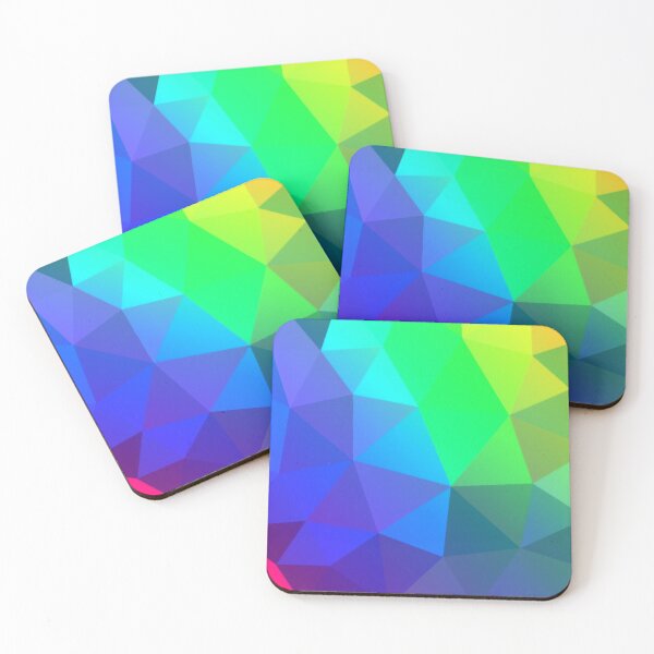 Item preview, Abstract multicolor triangles geometric bright,vibrant pattern designed and sold by cutecrazytshirt.