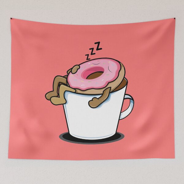 Item preview, Sleeping Donut in a Cup of Coffee designed and sold by BerryCats.