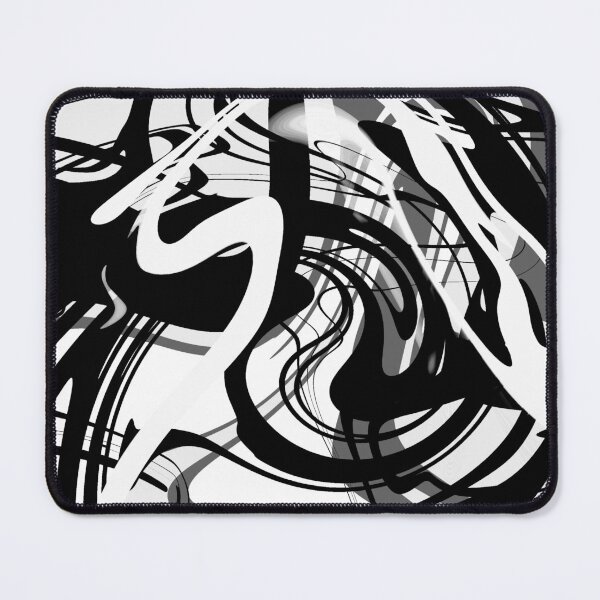 Item preview, Abstract fluid art black and white designed and sold by Krissys-Art.