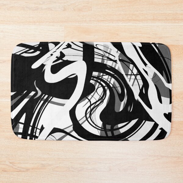 Item preview, Abstract fluid art black and white  designed and sold by Krissys-Art.