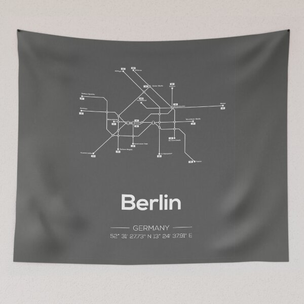 Item preview, Berlin Subway Map designed and sold by MDRNHOME.