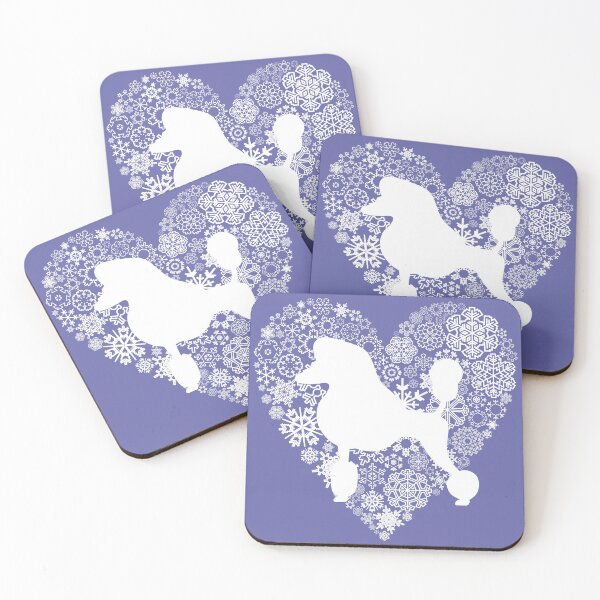 Item preview, Very Peri - 2022 color of the year snowflakes  heart and poodle designed and sold by Mumzy2many.