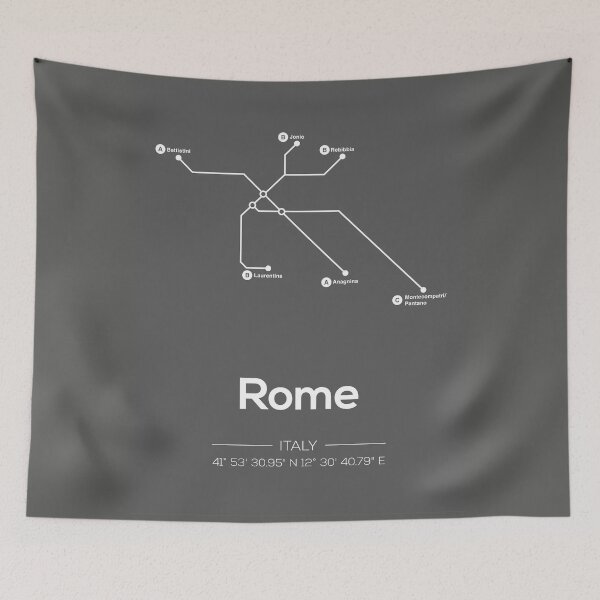 Item preview, Rome Subway Map designed and sold by MDRNHOME.