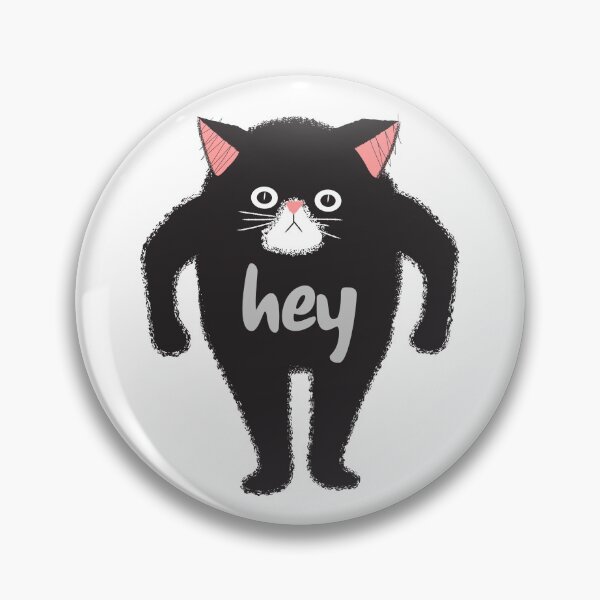 Item preview, cat says hey designed and sold by qofebean.