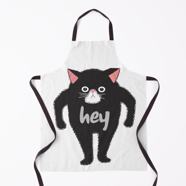 Item preview, cat says hey designed and sold by qofebean.