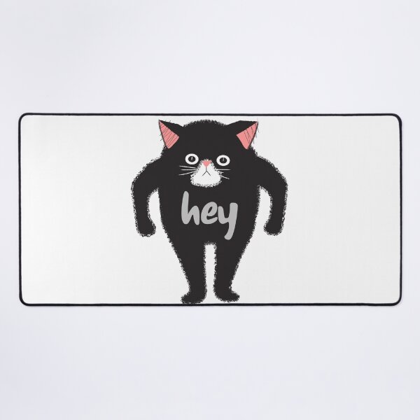 Item preview, cat says hey designed and sold by qofebean.