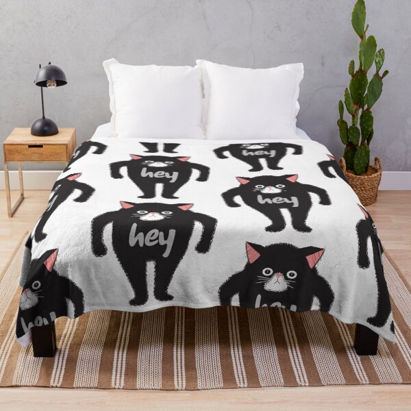 Item preview, cat says hey designed and sold by qofebean.