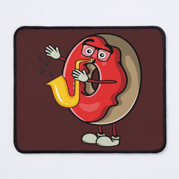 Item preview, Donut playing music with saxophone designed and sold by Donutlovers.