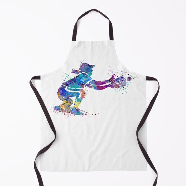 Item preview, Baseball Girl Catcher Watercolor Softball Player designed and sold by LotusGifts.