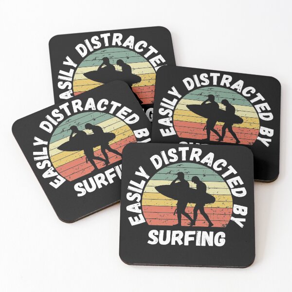 Item preview,  Easily Distracted By Surfing - Vintage Surfing Shirt for Surf Lovers - Time for Sufring designed and sold by zakibenj.
