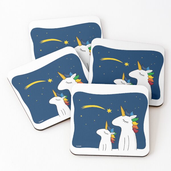 Item preview, Unicorn watches falling stars designed and sold by LaDaDi.