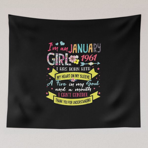 Item preview, Awesome Since 1961 61Th Birthday I'm An January Girl 1961 T-Shirt designed and sold by shop   luisant.