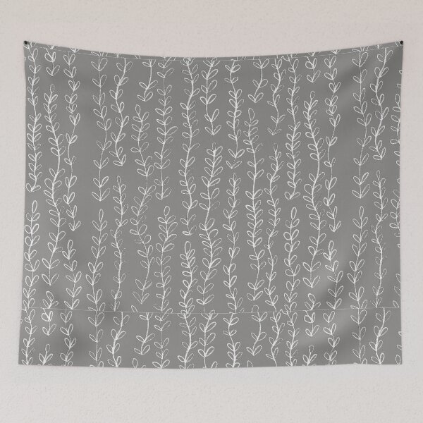 Item preview, Creeping leaves on gray designed and sold by Ninaeva.