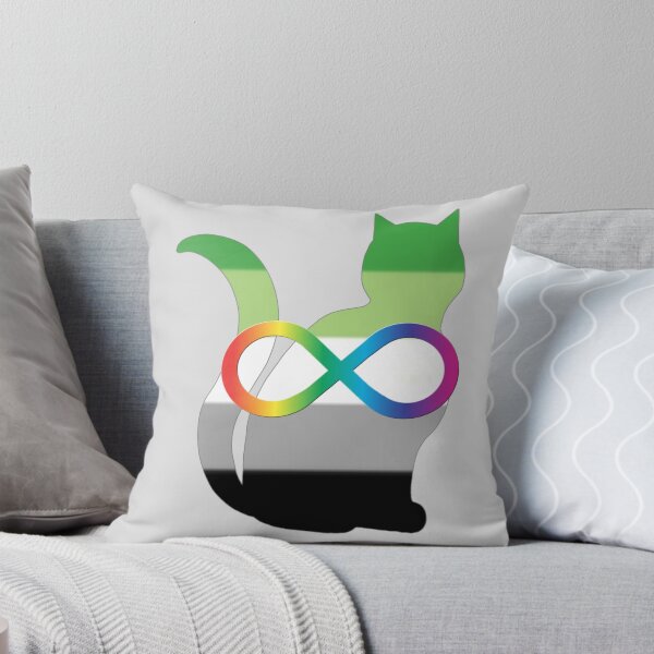 Item preview, Neurodivergent Aro Pride Cat designed and sold by shaneisadragon.
