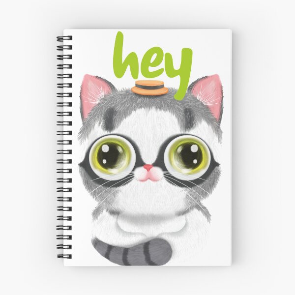 Item preview, cat says hey designed and sold by qofebean.