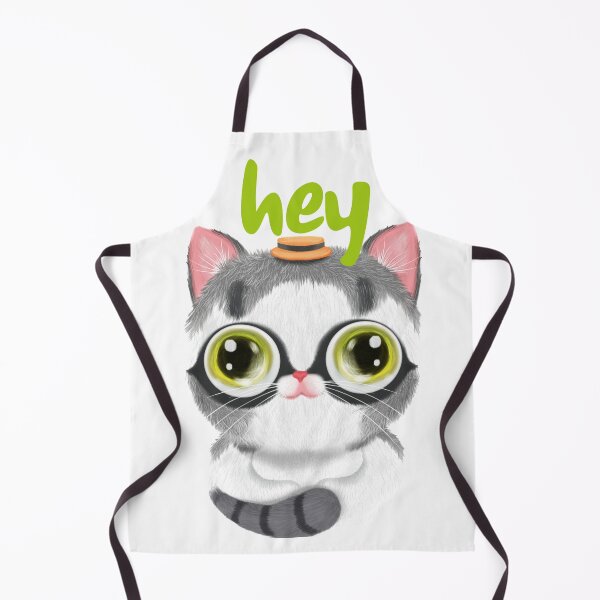 Item preview, cat says hey designed and sold by qofebean.