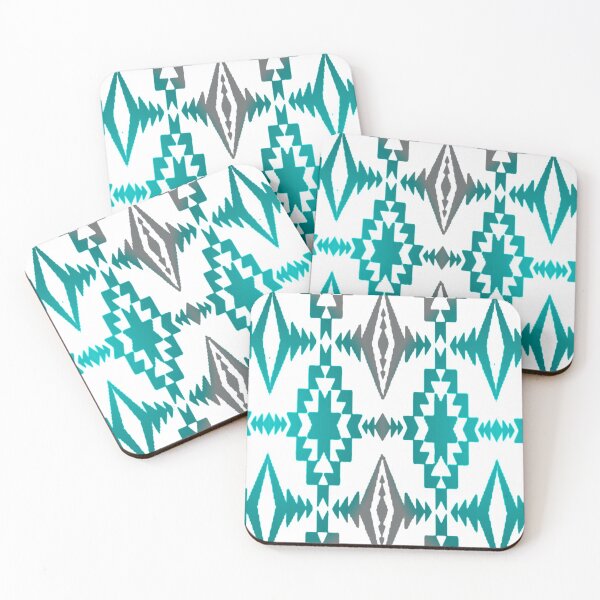 Item preview, Teal / Grey/ White Gradient Native Print designed and sold by JMWCD.