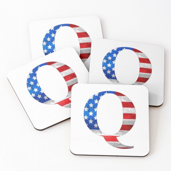 Item preview, US, USA, America, flag CAPITAL letter Q designed and sold by Mattaxdesign.