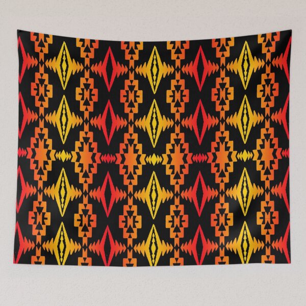 Item preview, Fire Color Gradient Native Blanket Print designed and sold by JMWCD.