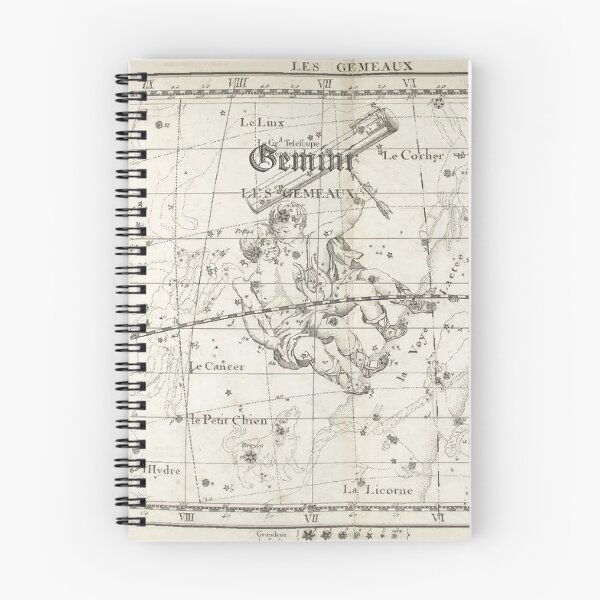Item preview, Gemini zodiac sign, vintage star map year 1795 designed and sold by NineJuly.